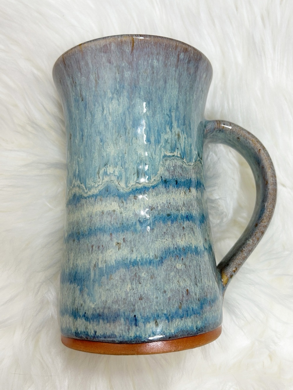 Always Azul Tankard Large Mug Non Pattern Blue Glazed Drip Premium Pottery